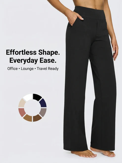 High-Waist Weite Hose — Office Fit，Butt-Lifting