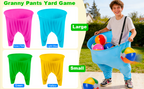 21PCS Granny Pants Yard Toss Game Set, Hilarious Outdoor Throwing Game for Adults & Teens | Includes Large & Small Granny Pants, Inflatable Balls, Detachable Suspenders & Air Pumps, Ideal for Family Parties, Reunions & Camping