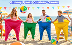 21PCS Granny Pants Yard Toss Game Set, Hilarious Outdoor Throwing Game for Adults & Teens | Includes Large & Small Granny Pants, Inflatable Balls, Detachable Suspenders & Air Pumps, Ideal for Family Parties, Reunions & Camping